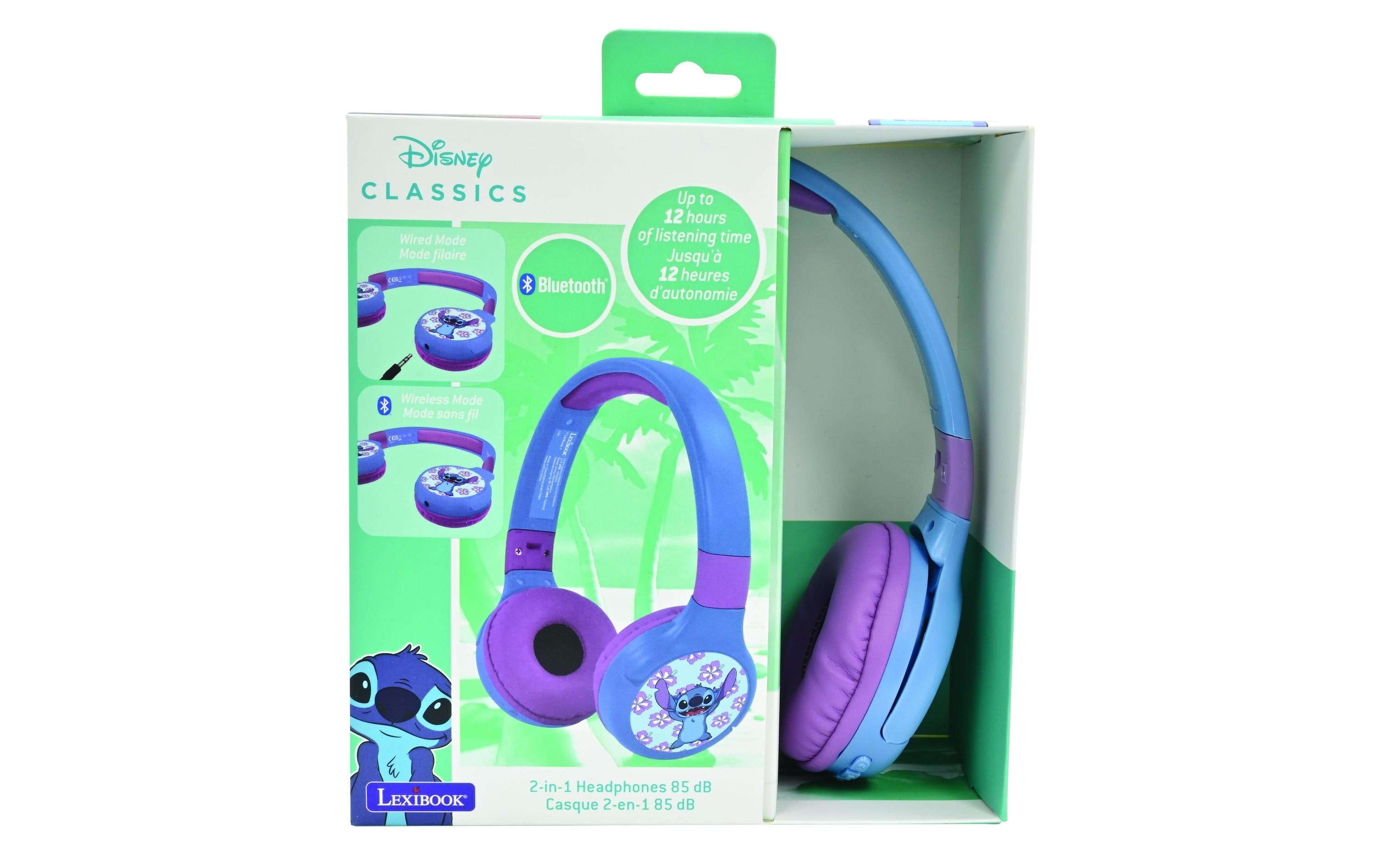 Lexibook 2-in-1-Bluetooth/Kabel-Kopfhörer Stitch Blau