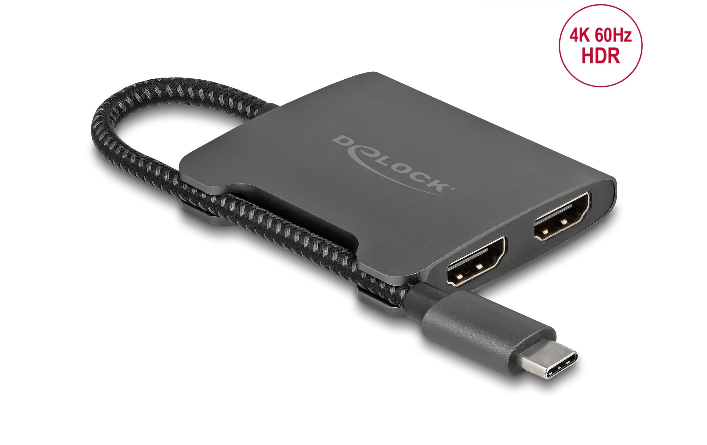 Delock Adapter 4K 60Hz, schwarz USB Type-C - HDMI