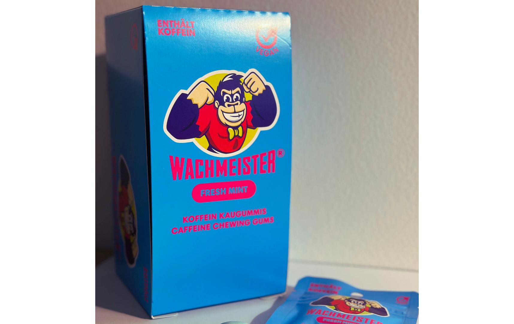 Wachmeister Kaugummi Koffein Kaugummi Minze 17.6 g