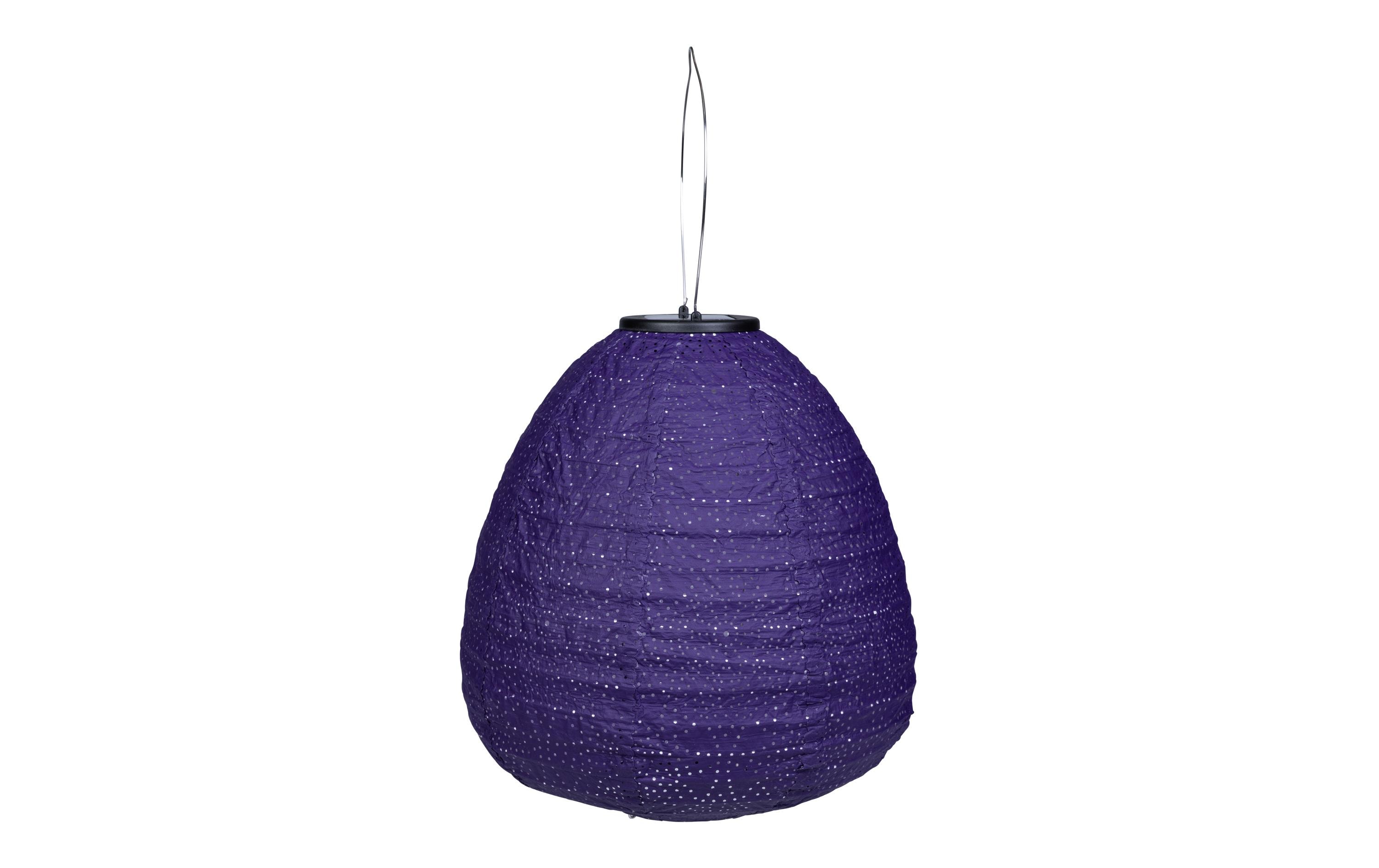 COCON Lampion LED Solar Kuppel, Dunkelviolett