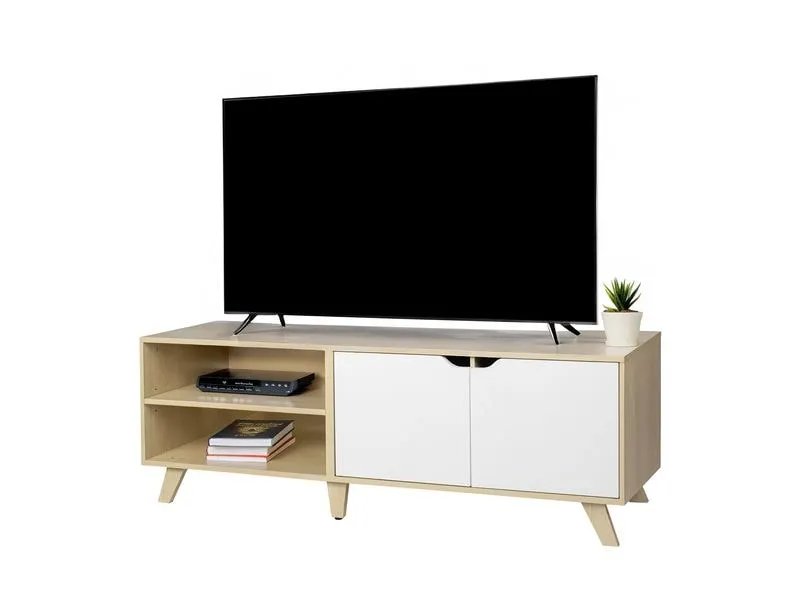 relaxdays TV-Möbel Vintage Style 140 cm, Hellbraun 60 Zoll relaxdays TV-Möbel Vintage Style 140 cm, Hellbraun 60 Zoll