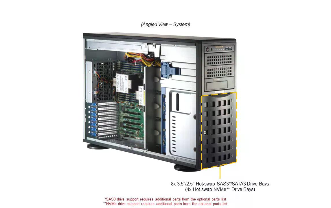 Supermicro Barebone Mainstream SuperServer SYS-741P-TR