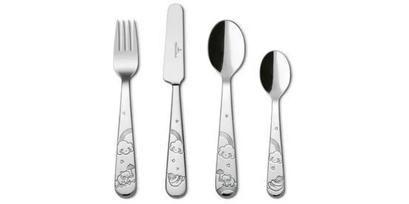 Villeroy & Boch Kinderbesteckset Walk Elephant 4-teilig, Silber Villeroy & Boch Kinderbesteckset Walk Elephant 4-teilig, Silber