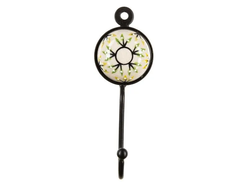 Tranquillo Wandhaken handbemalt Beige/Schwarz Tranquillo Wandhaken handbemalt Beige/Schwarz