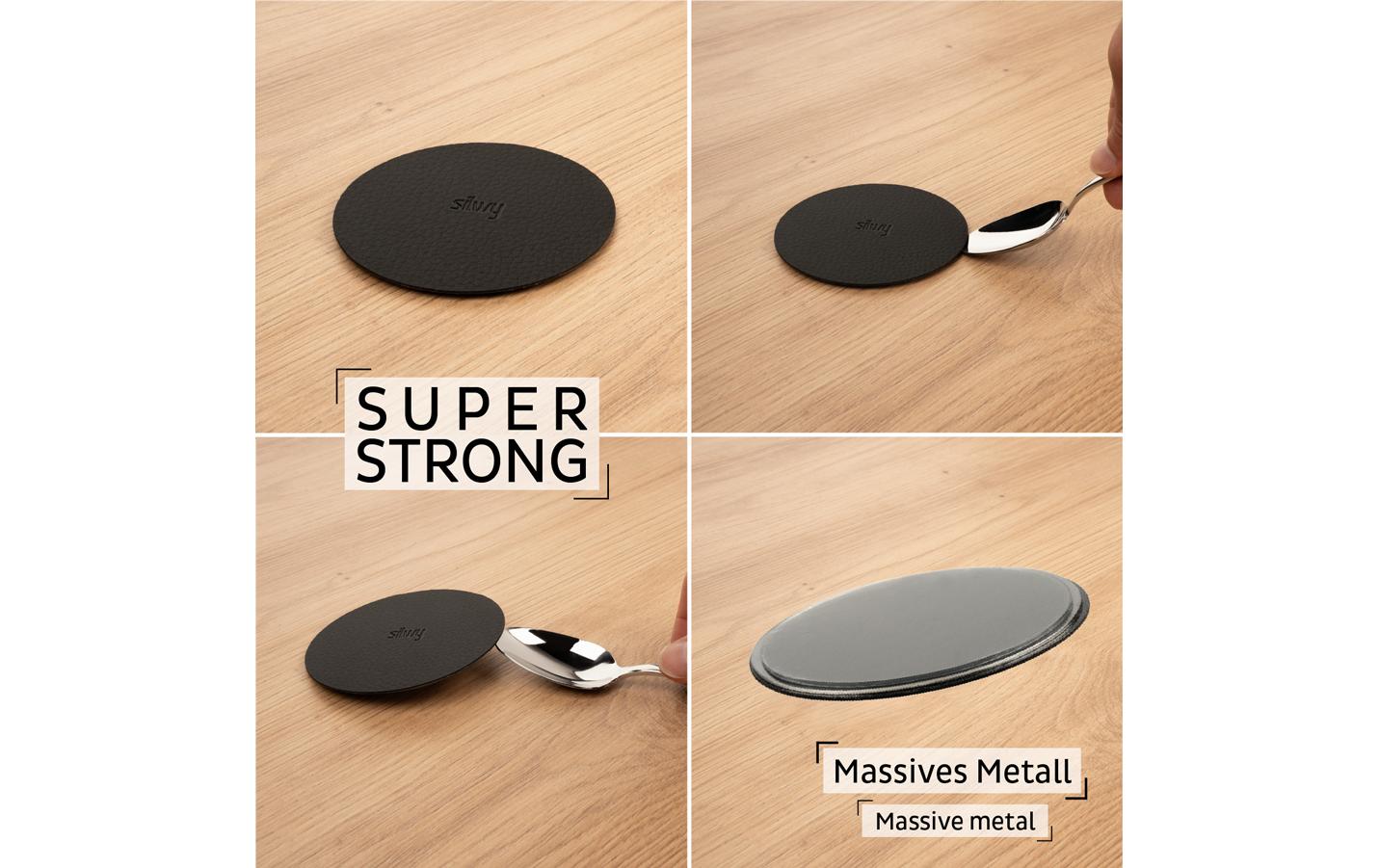 Silwy Metall-Pad Superstrong 1 Stück, Schwarz