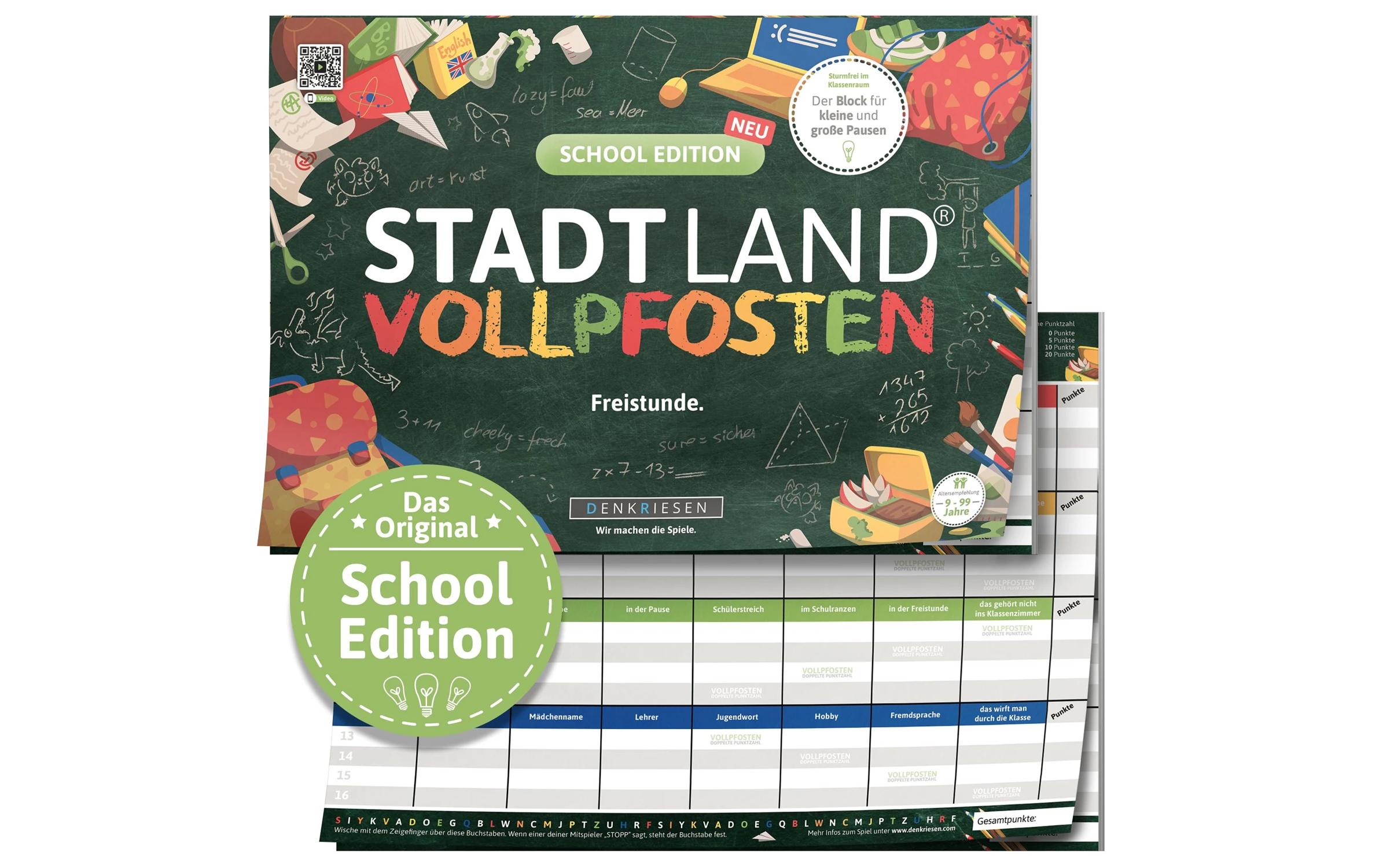 Denkriesen Stadt Land Vollpfosten A4 Block School Edition -DE- Denkriesen Stadt Land Vollpfosten A4 Block School Edition -DE-