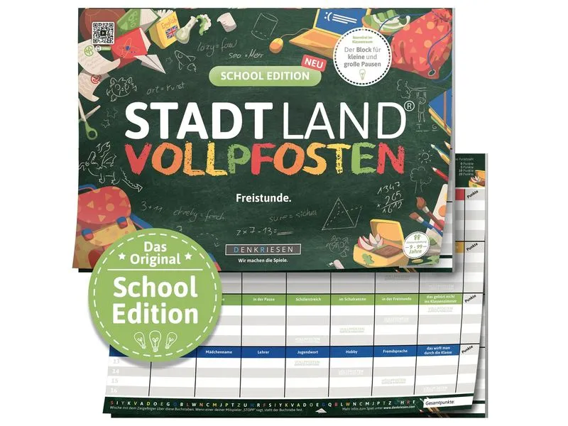 Denkriesen Stadt Land Vollpfosten A4 Block School Edition -DE-