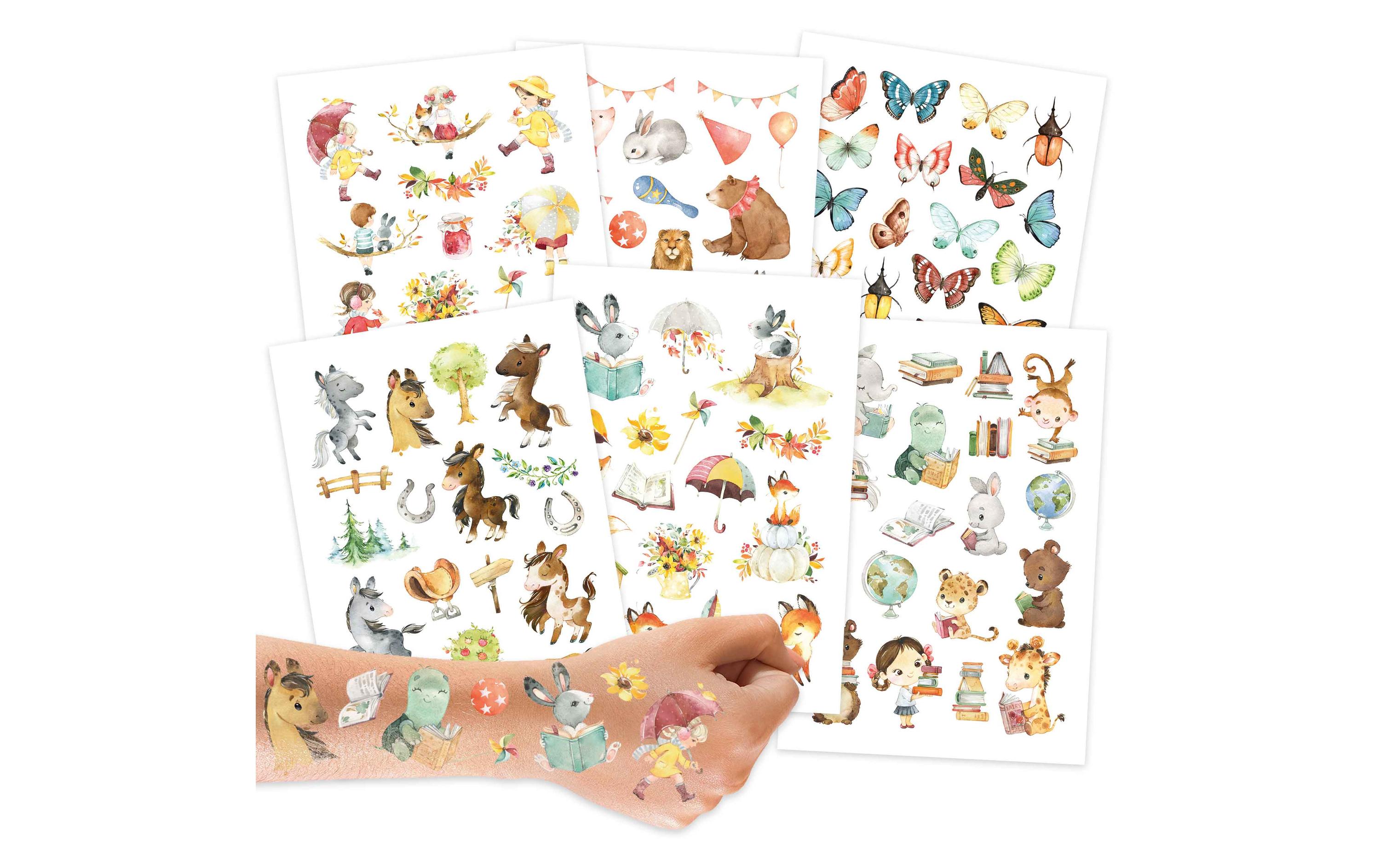Papierdrachen Tattoo Set Pferde und Lesefreunde Papierdrachen Tattoo Set Pferde und Lesefreunde