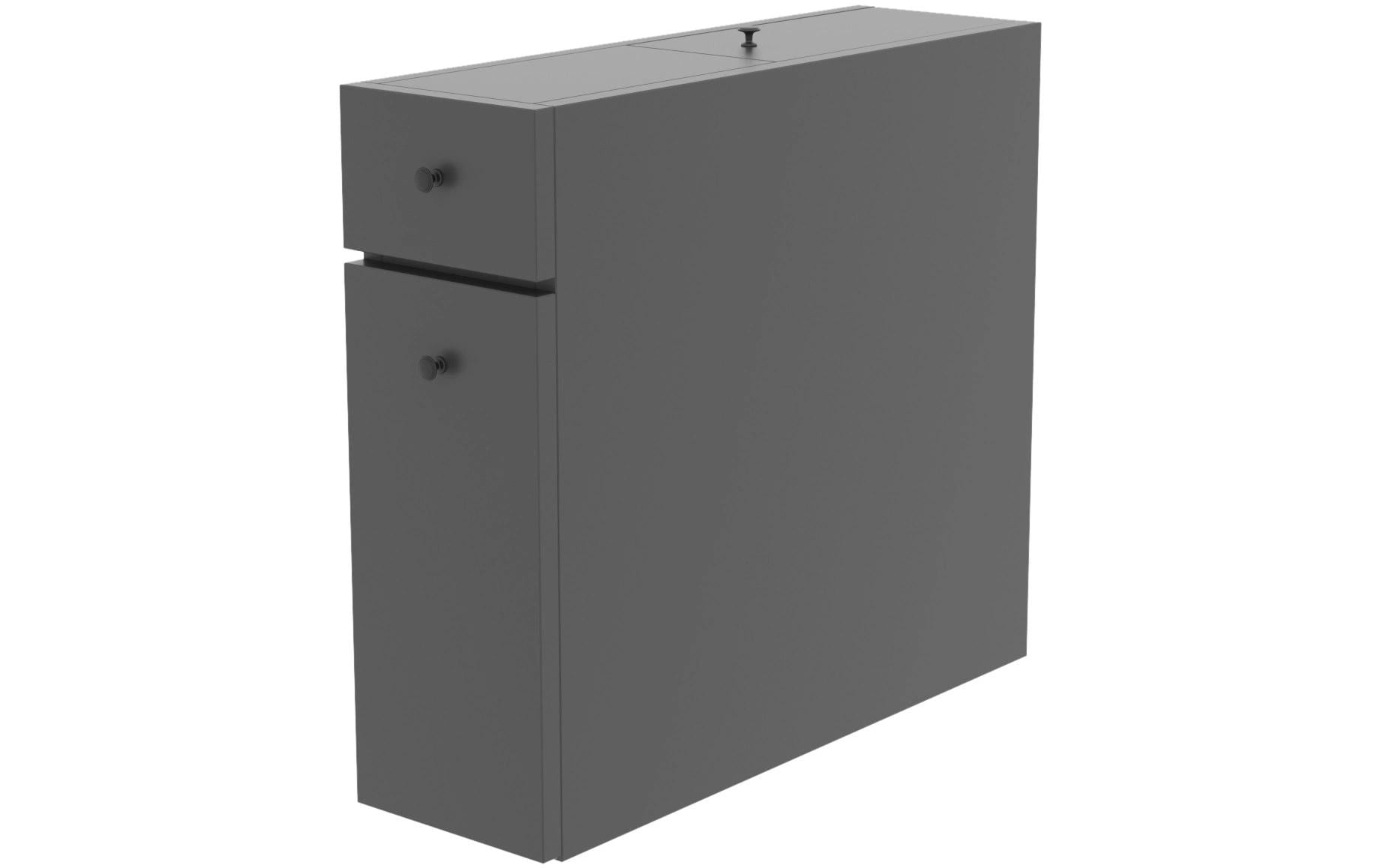 Woody Fashion Badezimmerregal Calencia 19 x 55 x 60 cm, Anthrazit