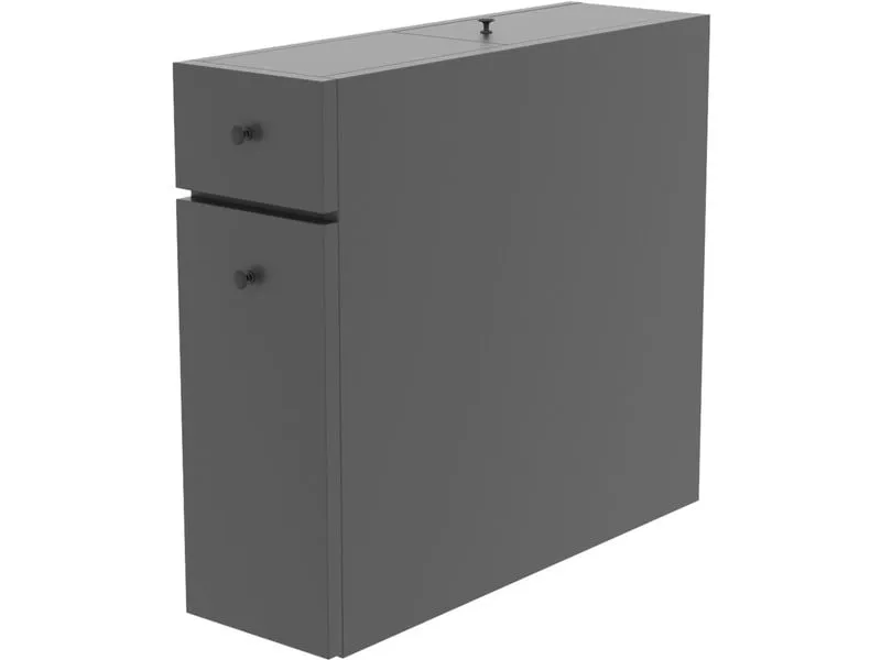Woody Fashion Badezimmerregal Calencia 19 x 55 x 60 cm, Anthrazit