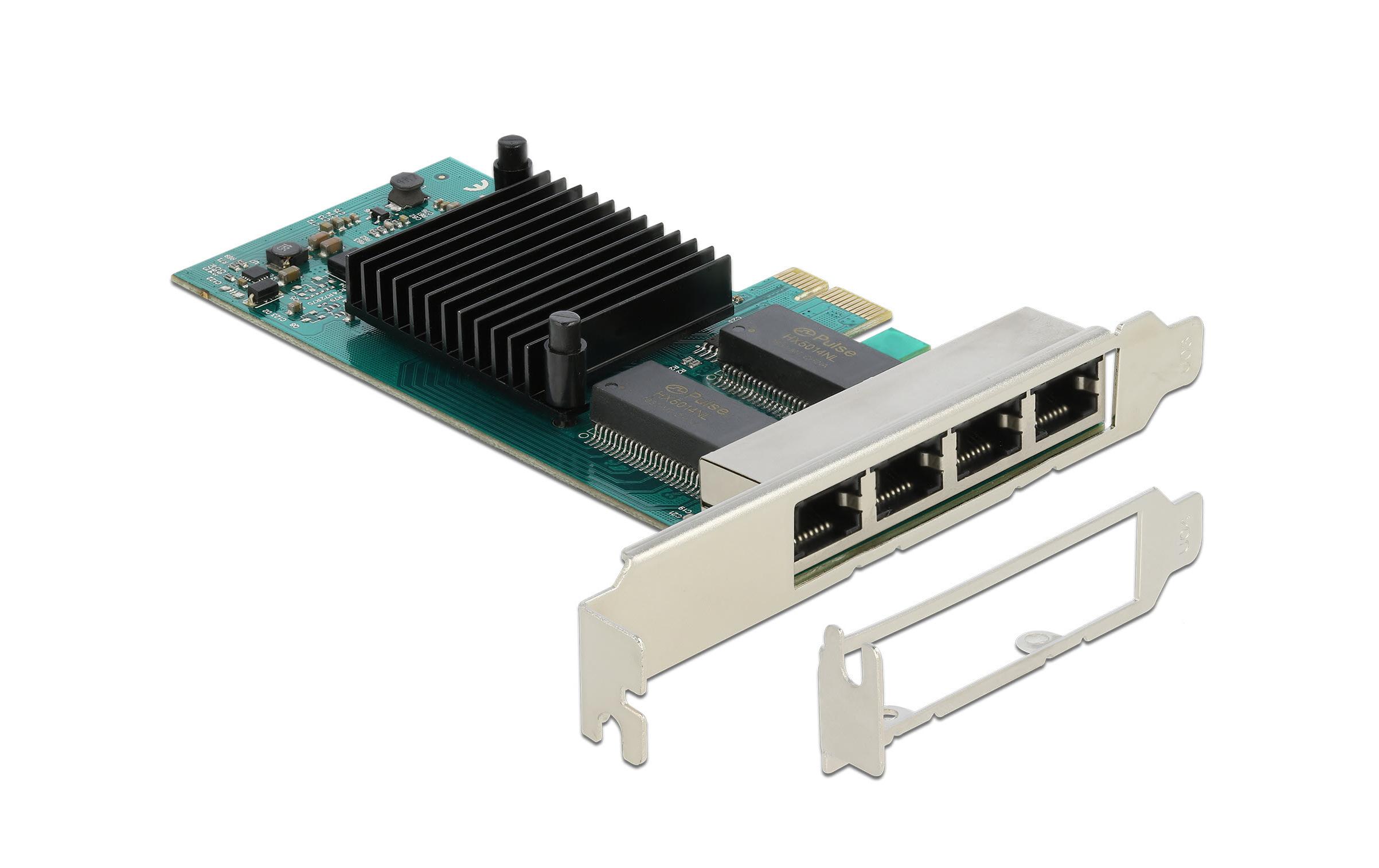 Delock Netzwerkkarte 4x 1Gbps, i350 PCI-Express x1