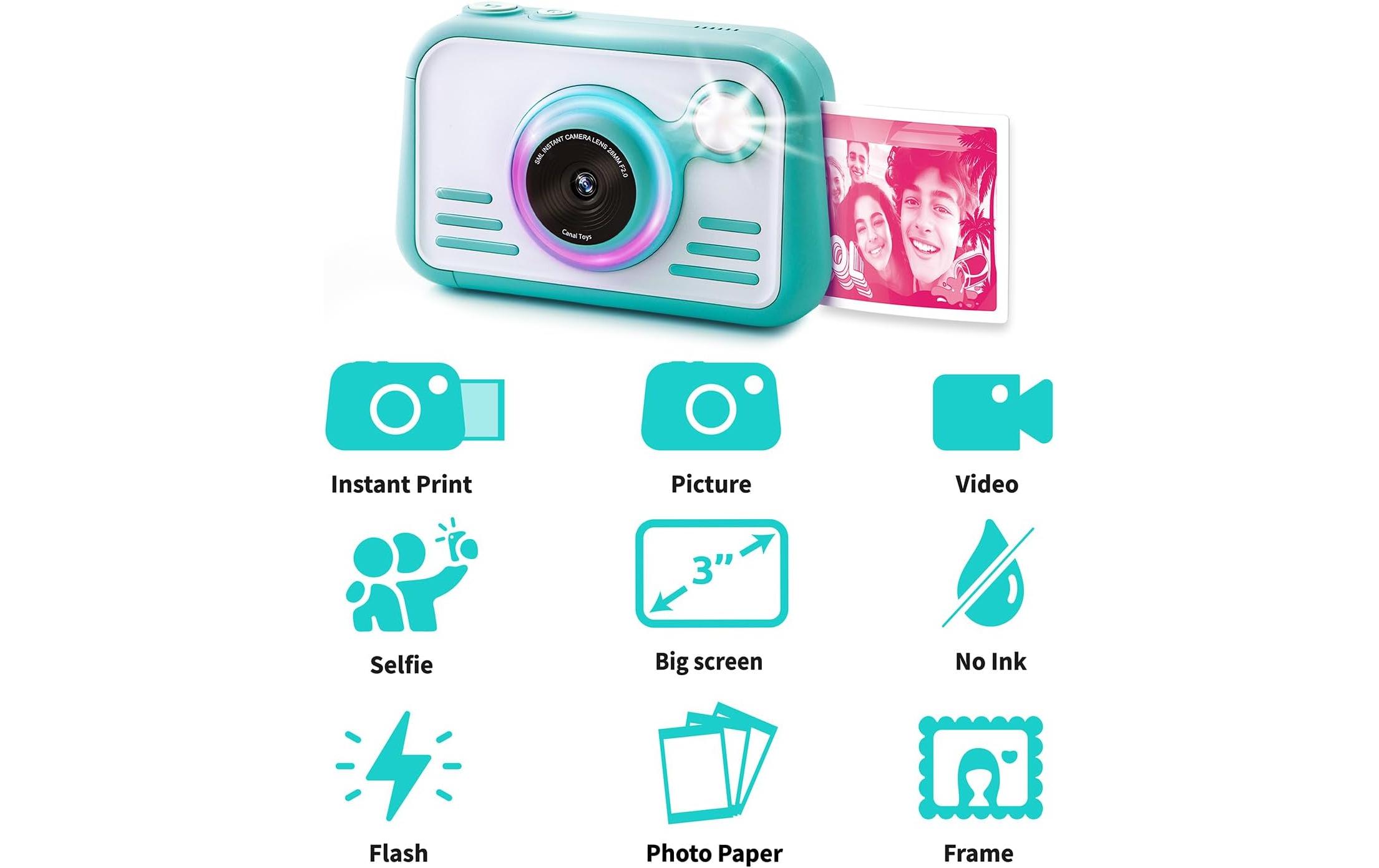 Canal Toys Instant Camera 2.0 with color paper Türkis/Weiss