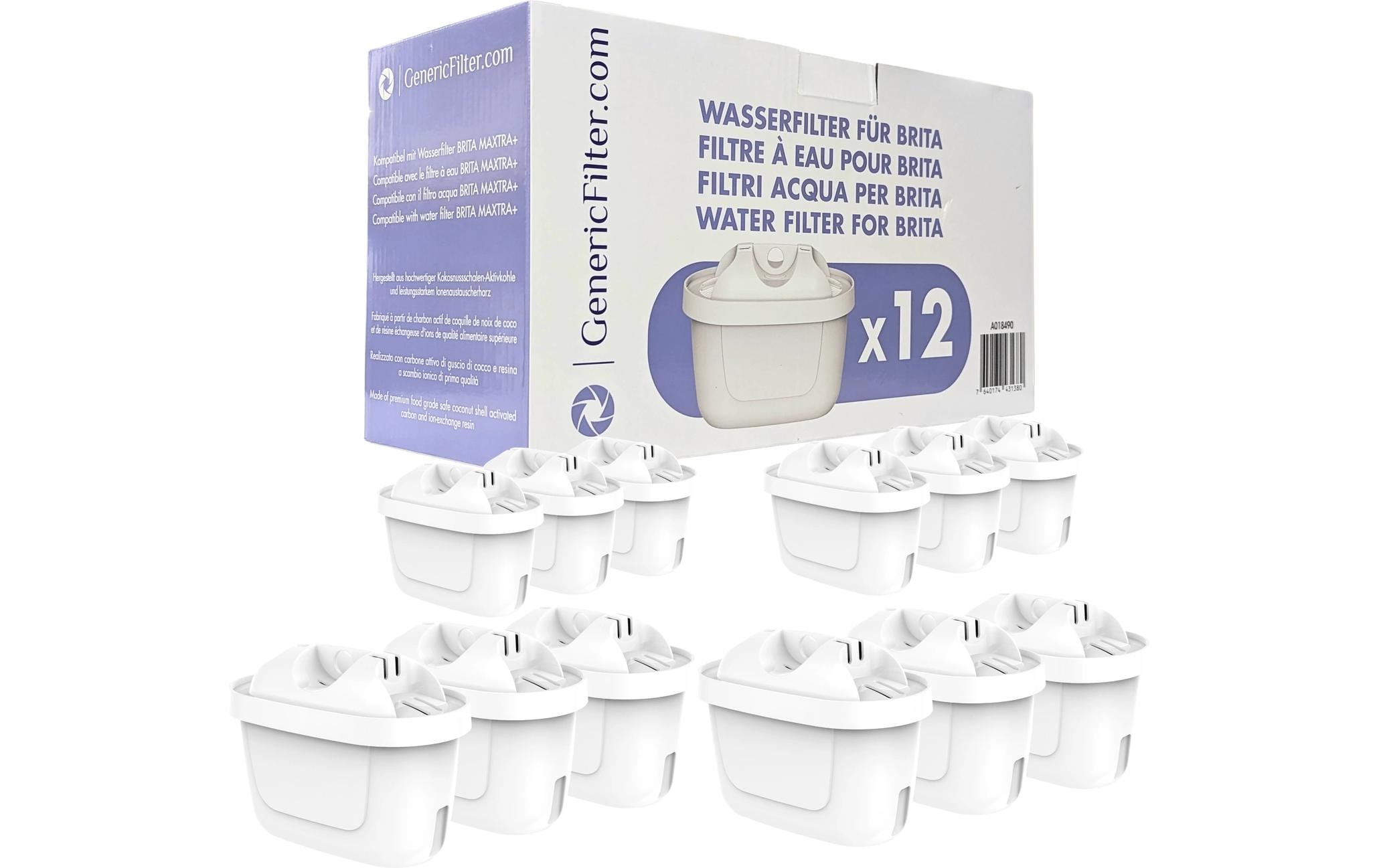 GenericFilter Wasserfilterkartuschen für Brita Maxtra+ 12 Stück