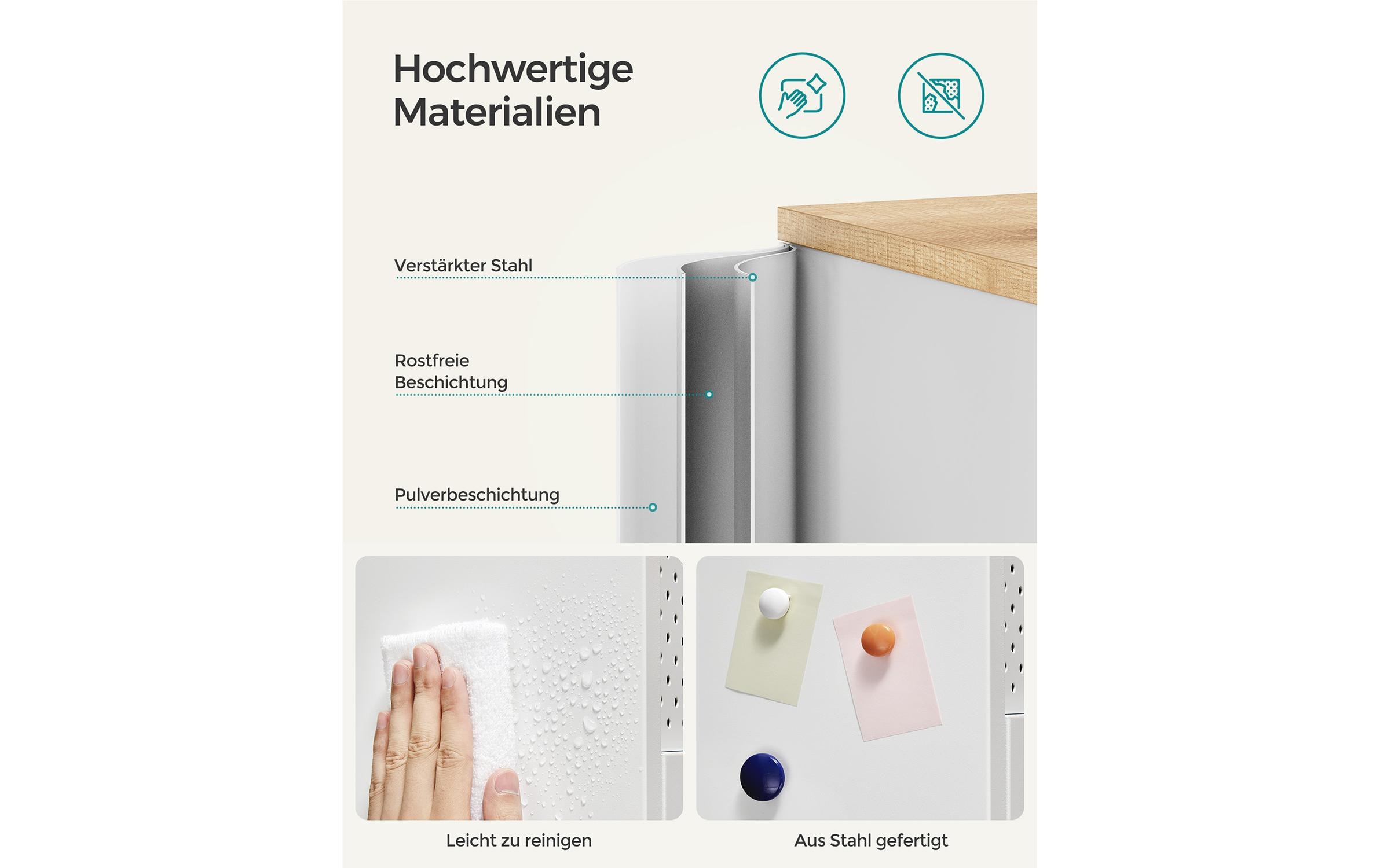 Songmics Kommode Ablageschrank 80 x 40 x 76 cm