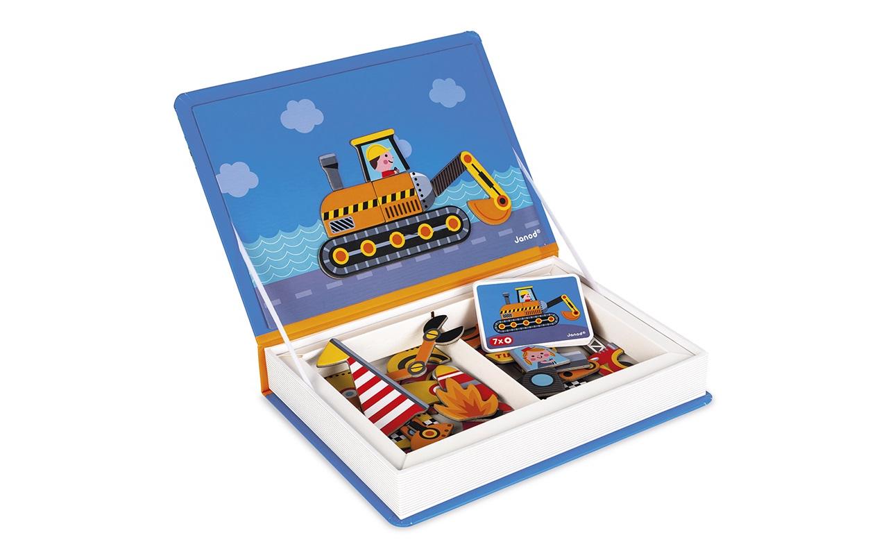 Janod Beschäftigungsspielzeug Magnetbuch Fahrzeuge