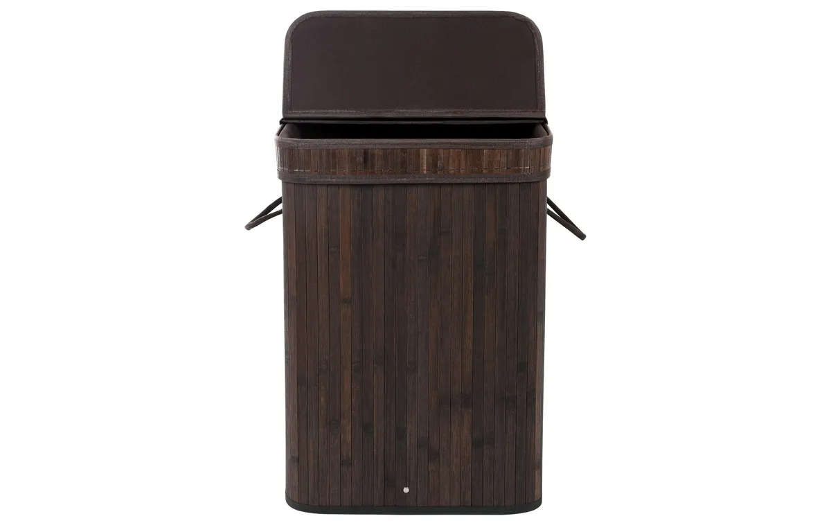 Songmics Wäschesammler für trockene Wäsche 72 l, Dunkelbraun Songmics Wäschesammler für trockene Wäsche 72 l, Dunkelbraun