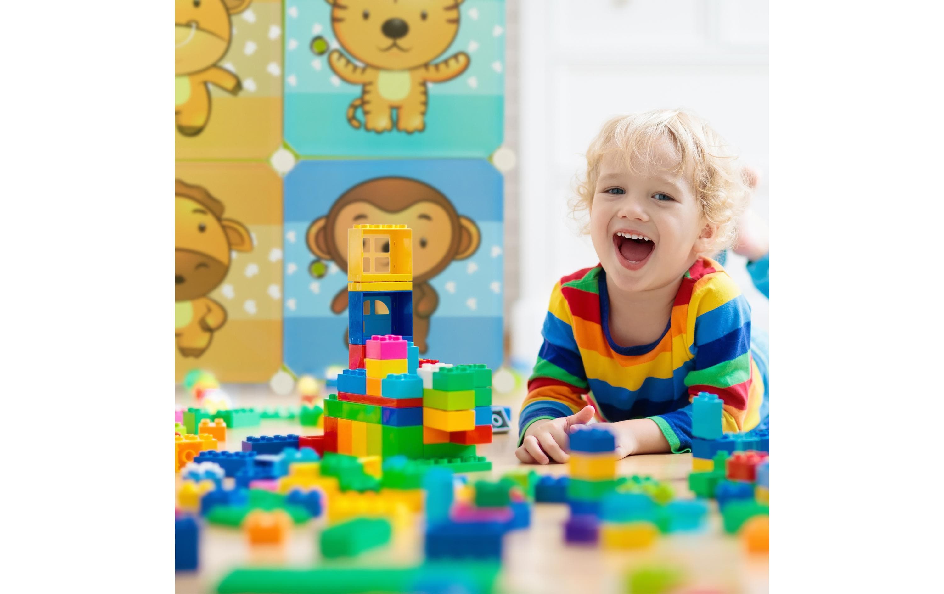 relaxdays Kinderregal mit Stecksystem