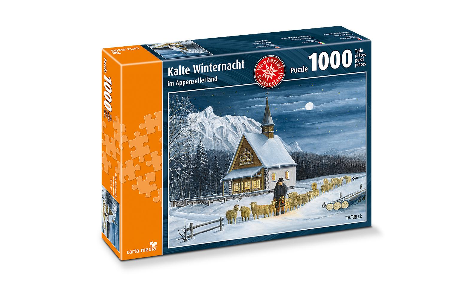 Carta.Media Puzzle Winternacht im Appenzellerland 1000 Teile