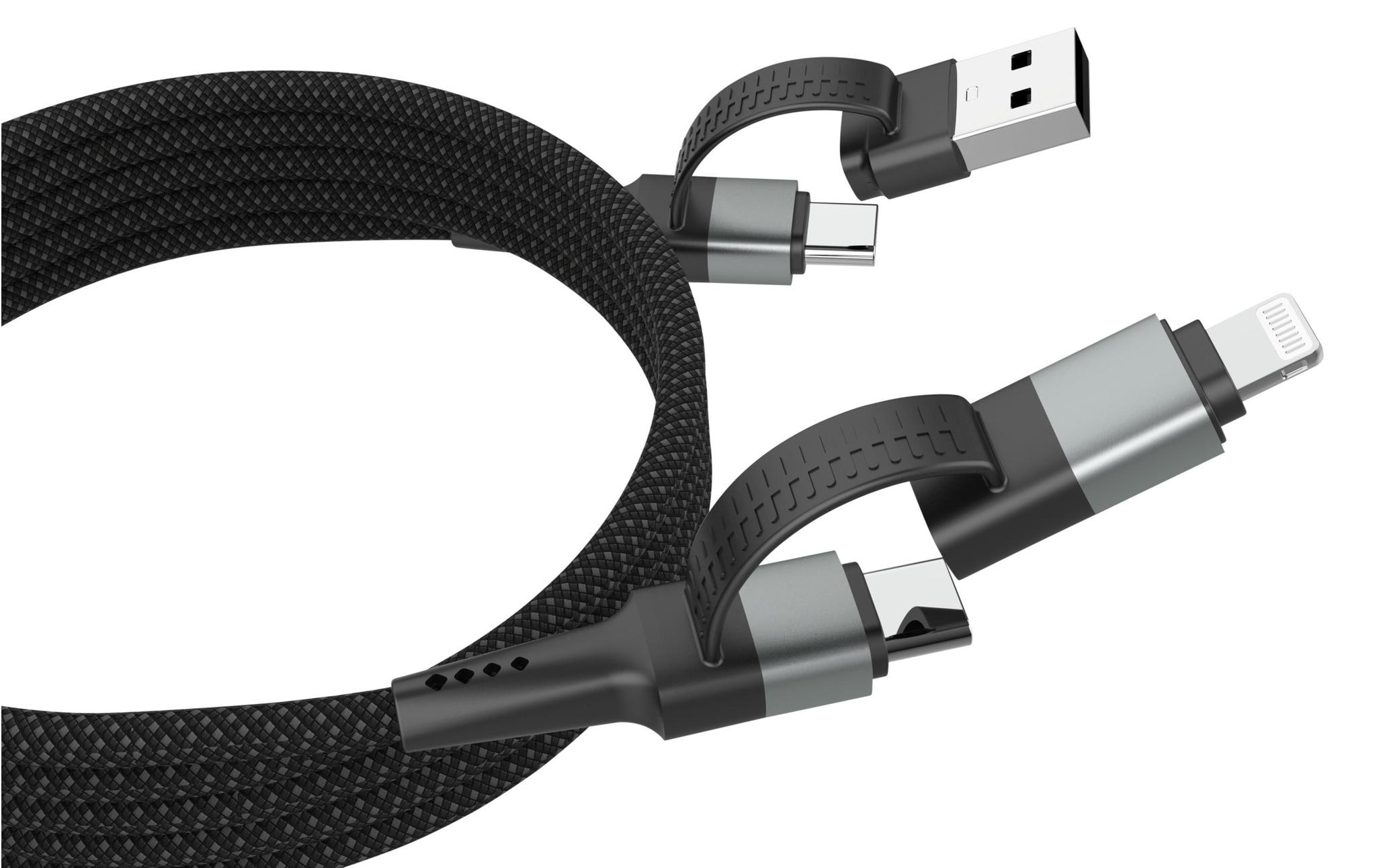 Ansmann Magnetisches Kabel USB-A oder USB-C auf USB-C 120 cm