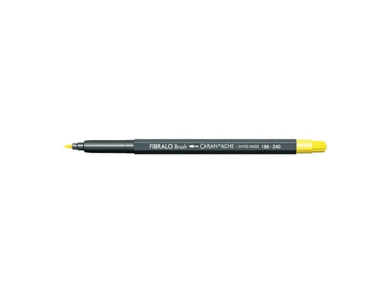 Caran d'Ache Filzstift Fibralo Brush 1 Stück, Zitronengelb Caran d'Ache Filzstift Fibralo Brush 1 Stück, Zitronengelb