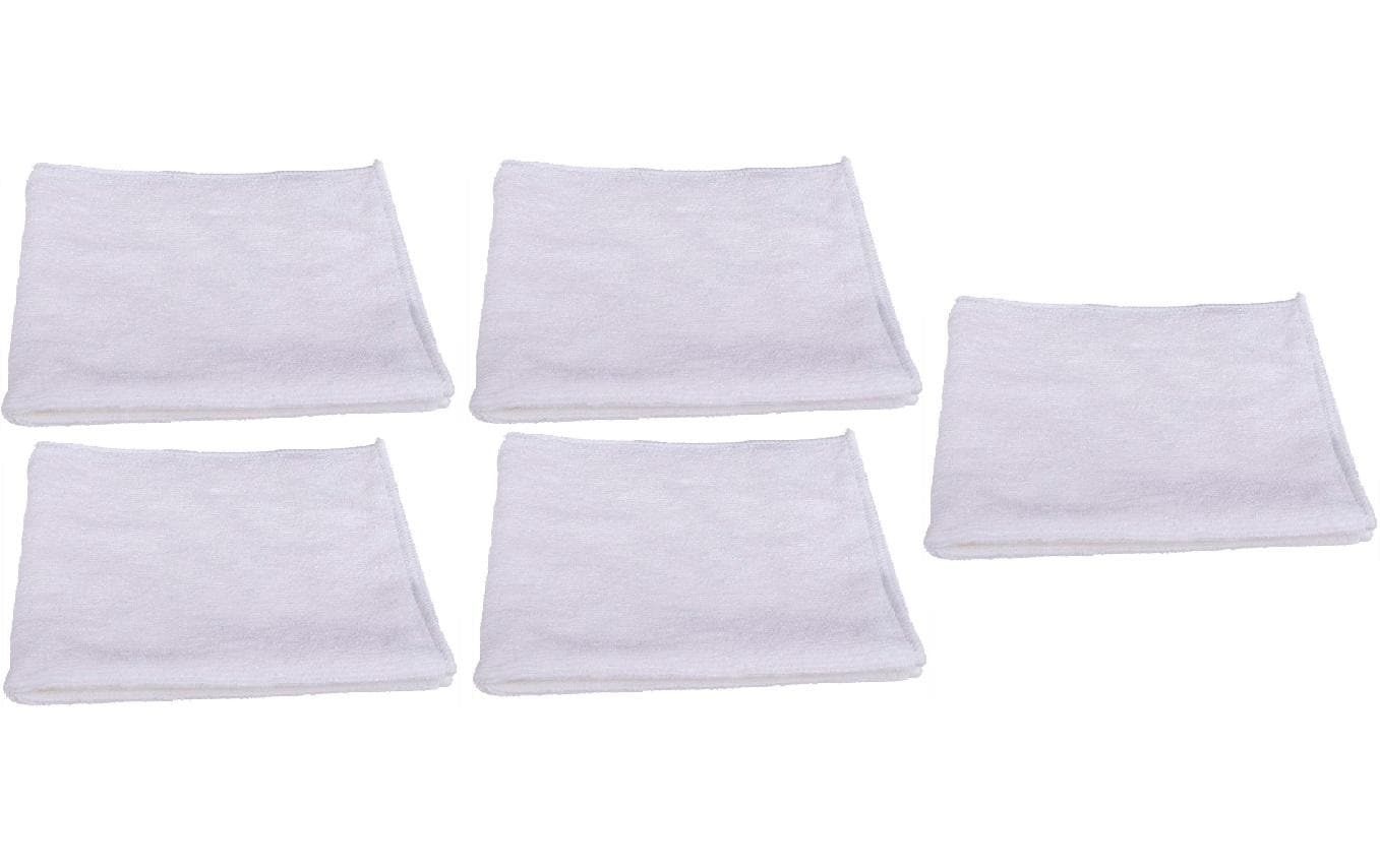 Edi Baur Mikrofaser-Reinigungstuch Black and White 5 Stück, Weiss