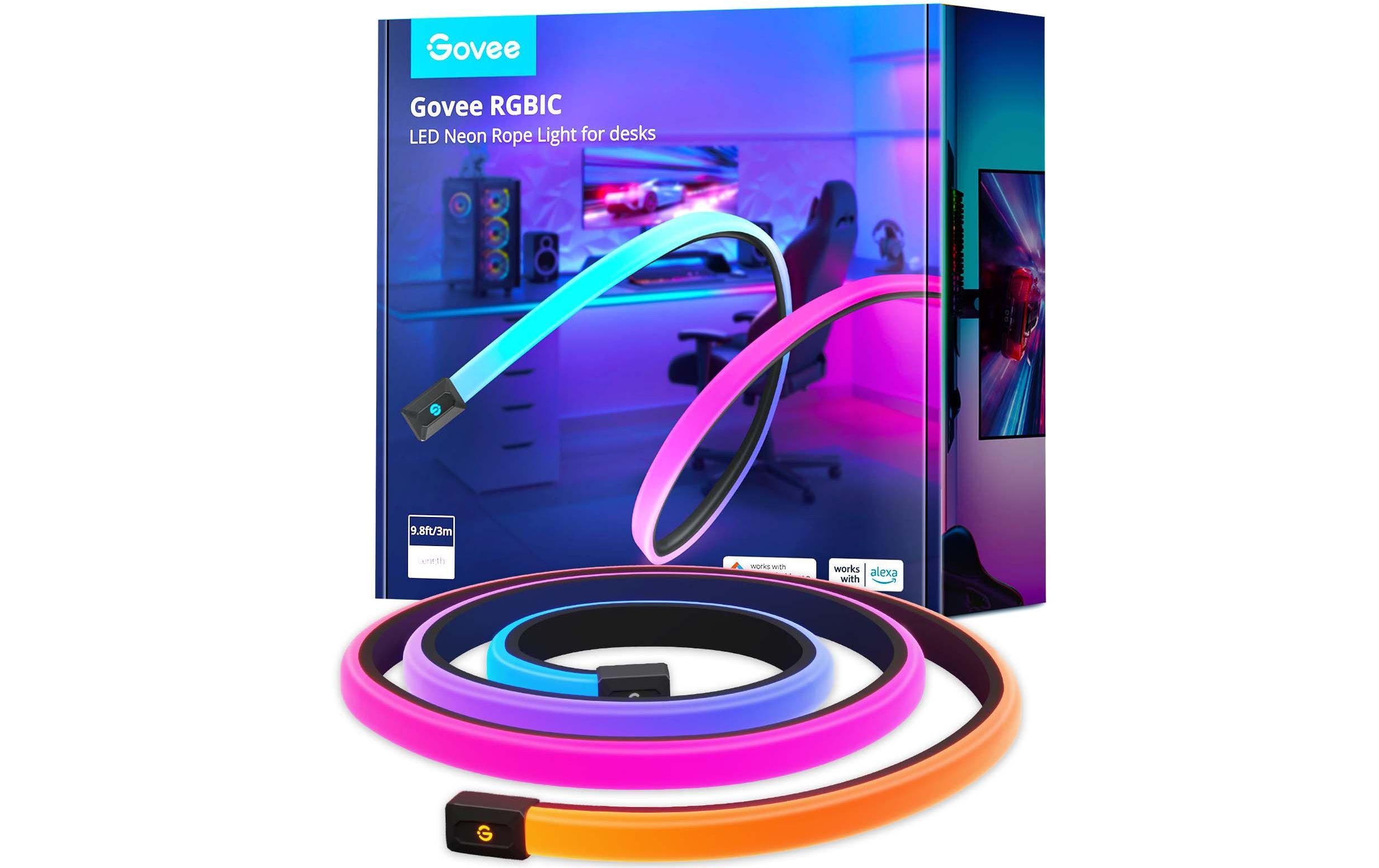 Govee LED Stripe Neon Gaming Table Light, 3 m, RGBIC, Wi-Fi + BT