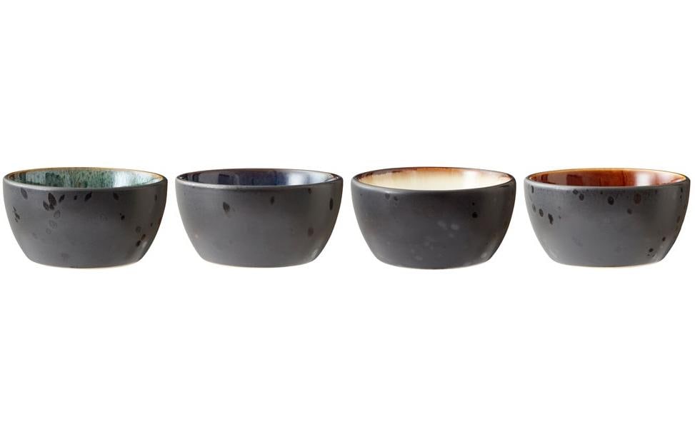 Bitz Müslischale 4 Stück, 10 cm, Schwarz/Mehrfarbig