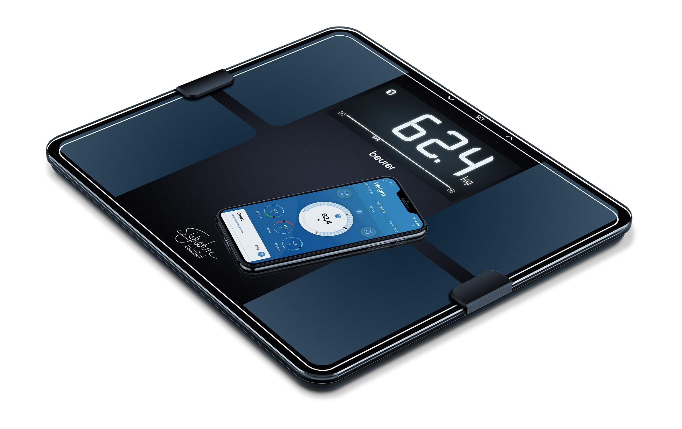 Beurer Körperanalysewaage BF 915 Signature Line, Blau; Schwarz