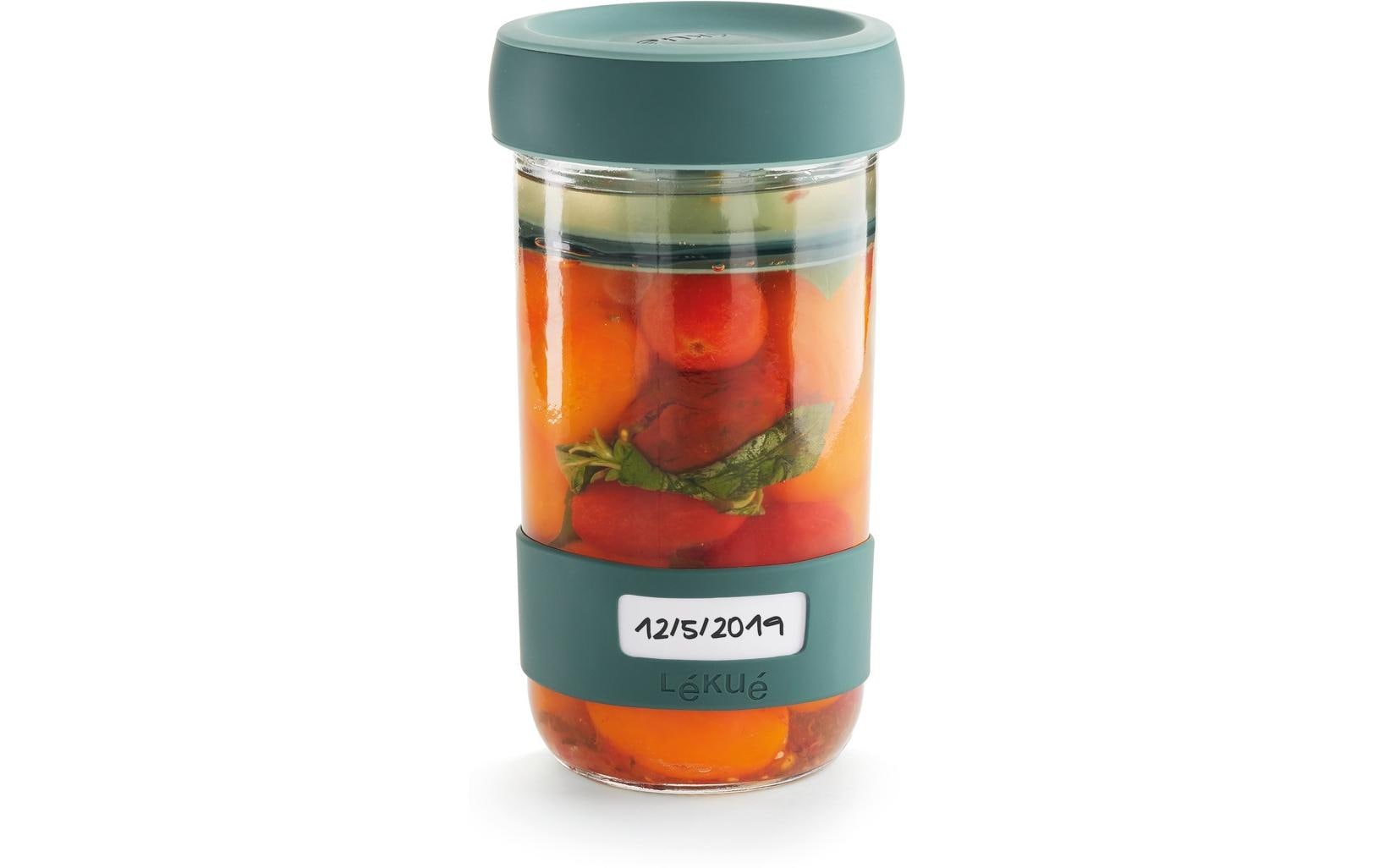 Lékué Fermentationsglas 700 ml, Glas, Blau, 2 Stück