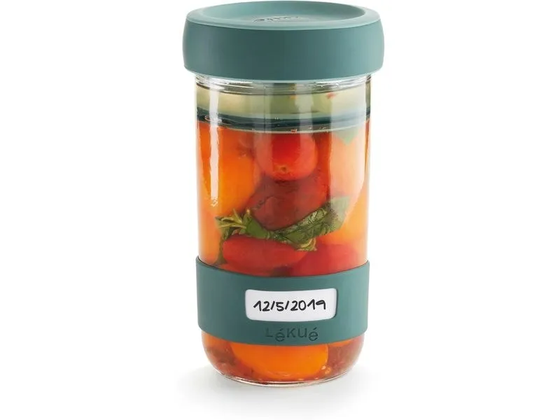 Lékué Fermentationsglas 700 ml, Glas, Blau, 2 Stück
