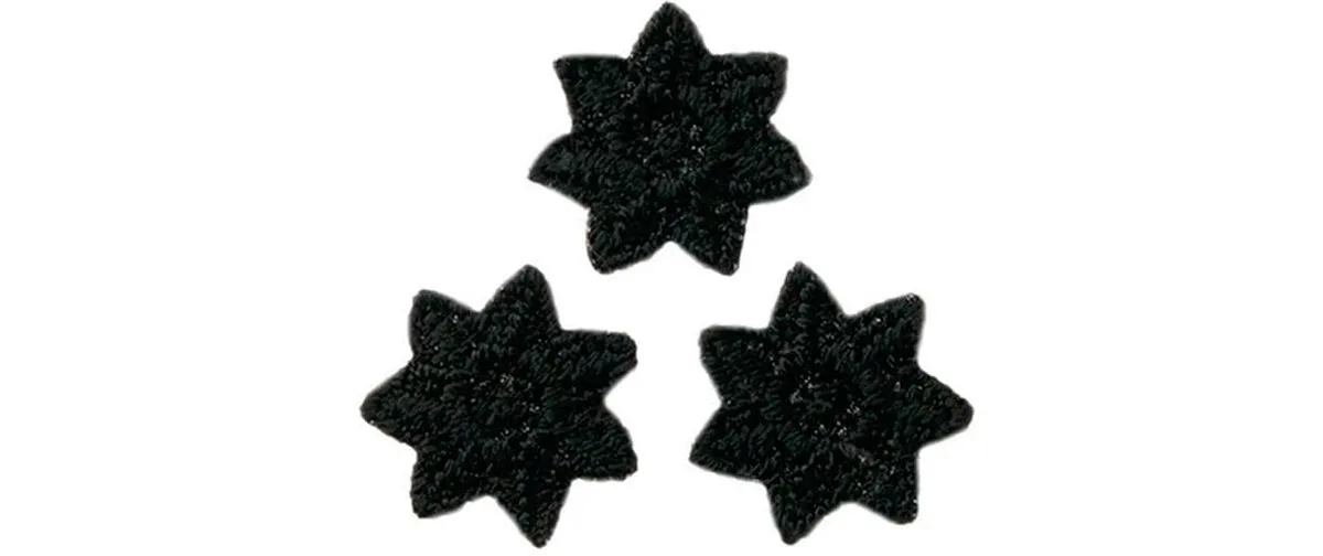 Mono-Quick Applikation 3 Sternchen, schwarz | Mono-Quick 3 Stück
