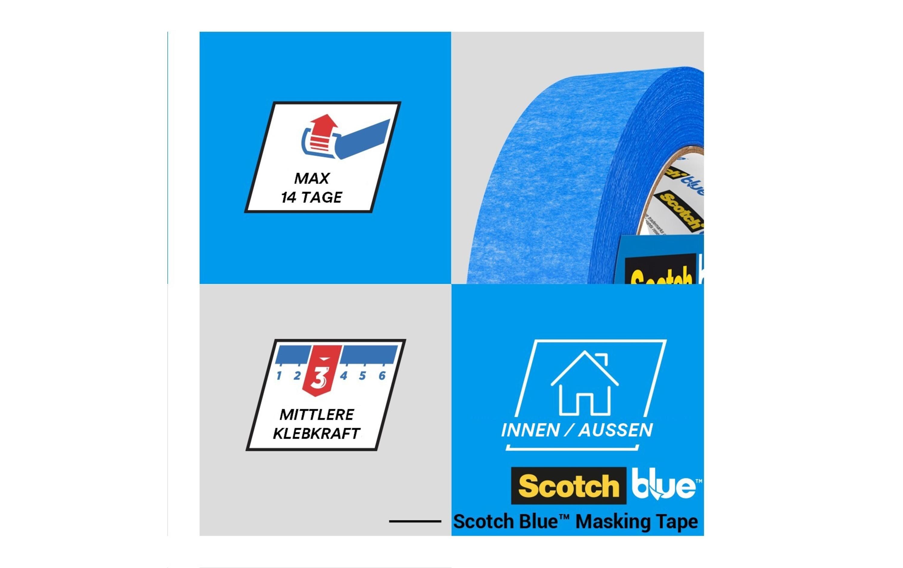 3M Malerabdeckband ScotchBlue Premium 24 mm x 41 m, Blau