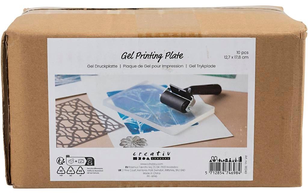 Creativ Company Stempel Zubehör Linoldruckplatte 12.7 x 17.8 cm, 10 Stück