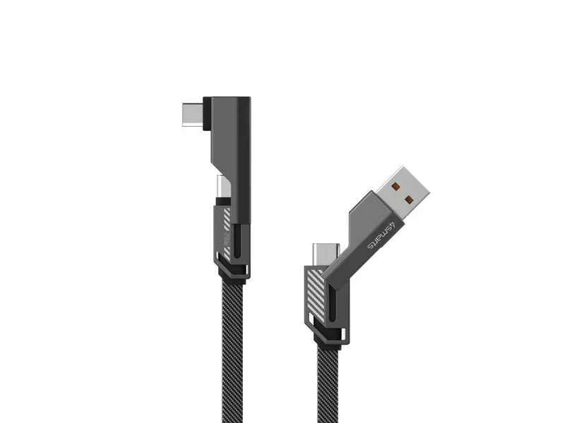 4smarts ComboCord Flat Right Angle 240W USB A/USB C - USB C 1.5 m 4smarts ComboCord Flat Right Angle 240W USB A/USB C - USB C 1.5 m