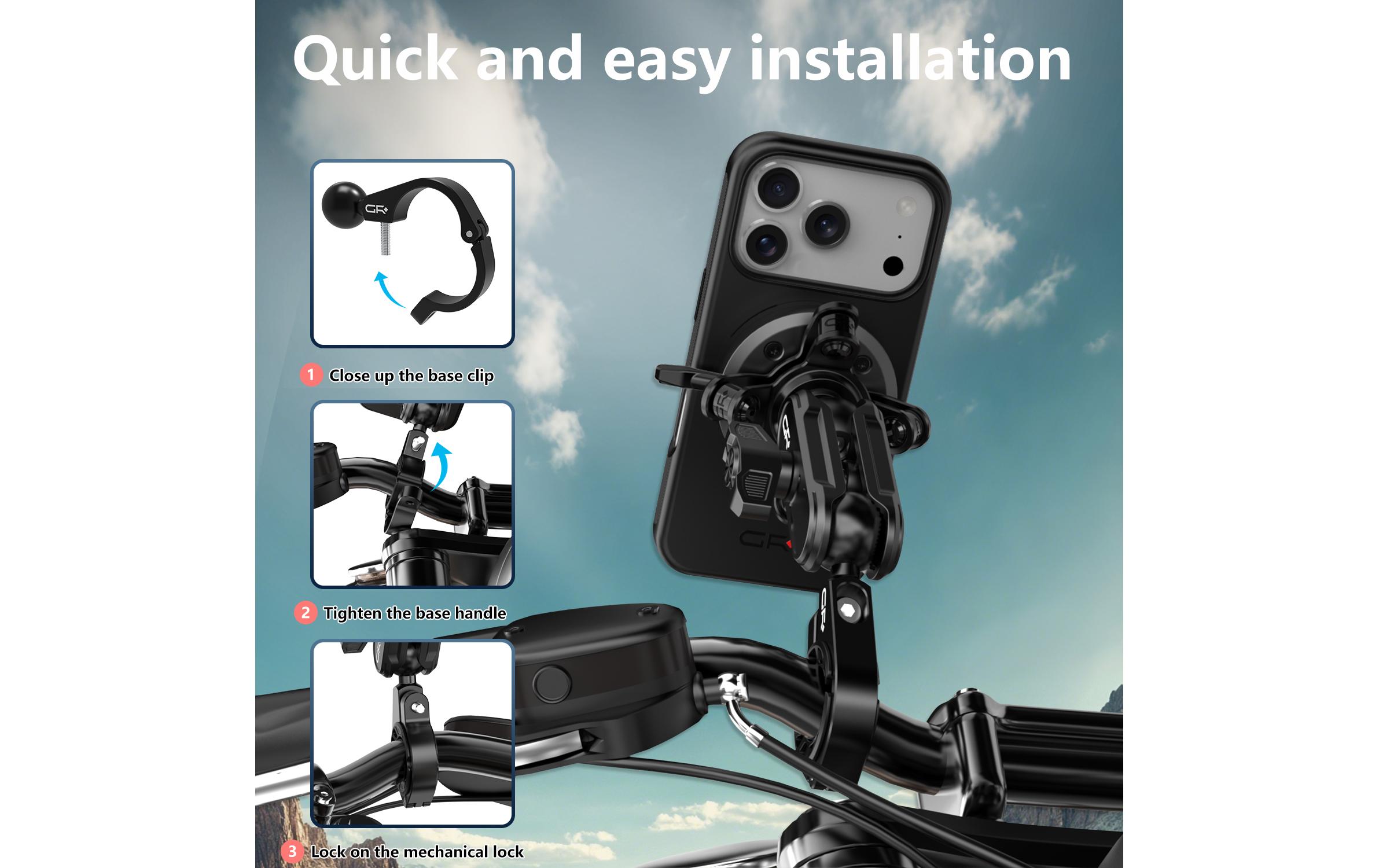 GRXplore Smartphone-Halterung GR-MT6 Lenker GRXplore Smartphone-Halterung GR-MT6 Lenker