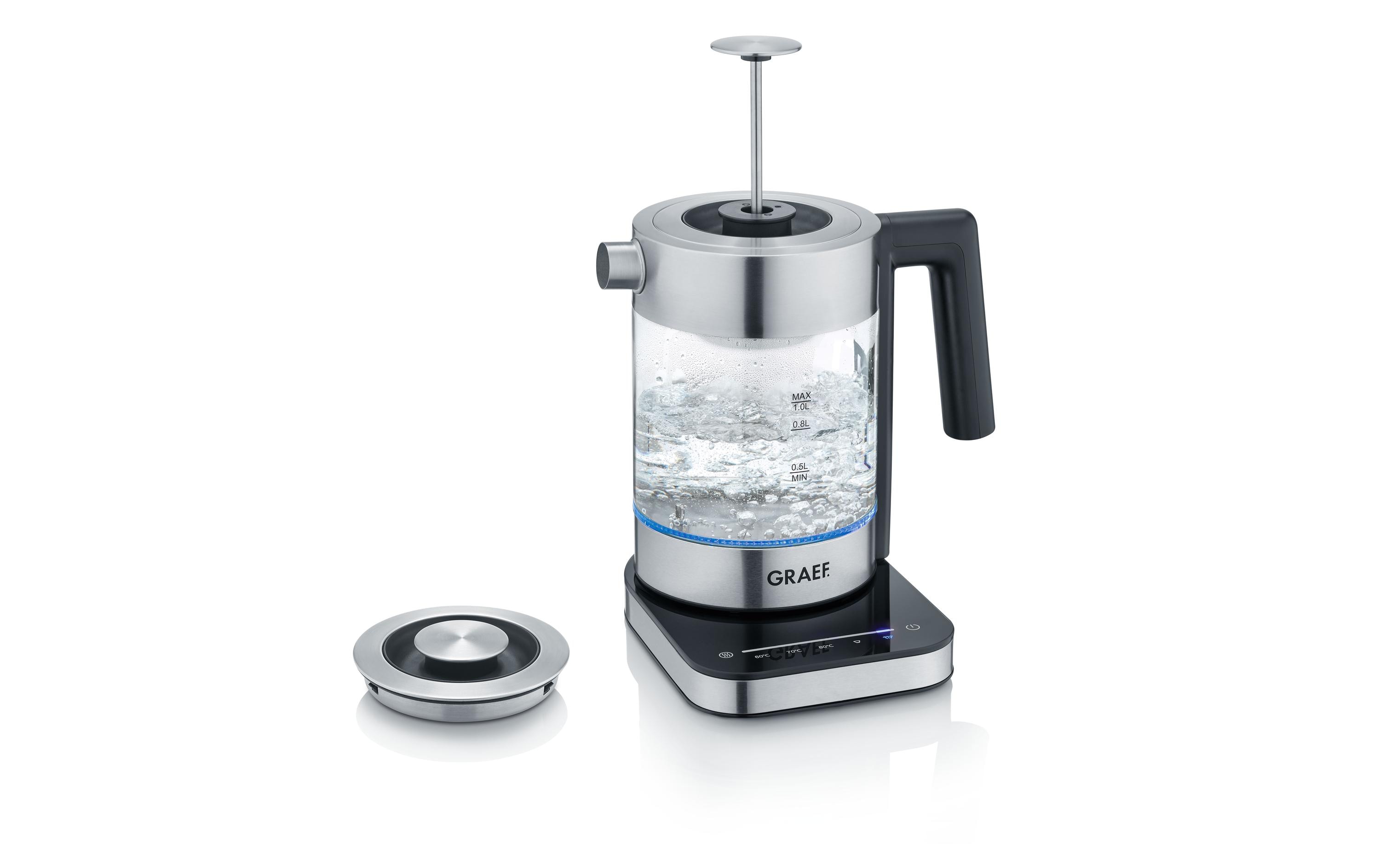 Graef Wasserkocher WK 350, 1 l, Edelstahl/Transparent