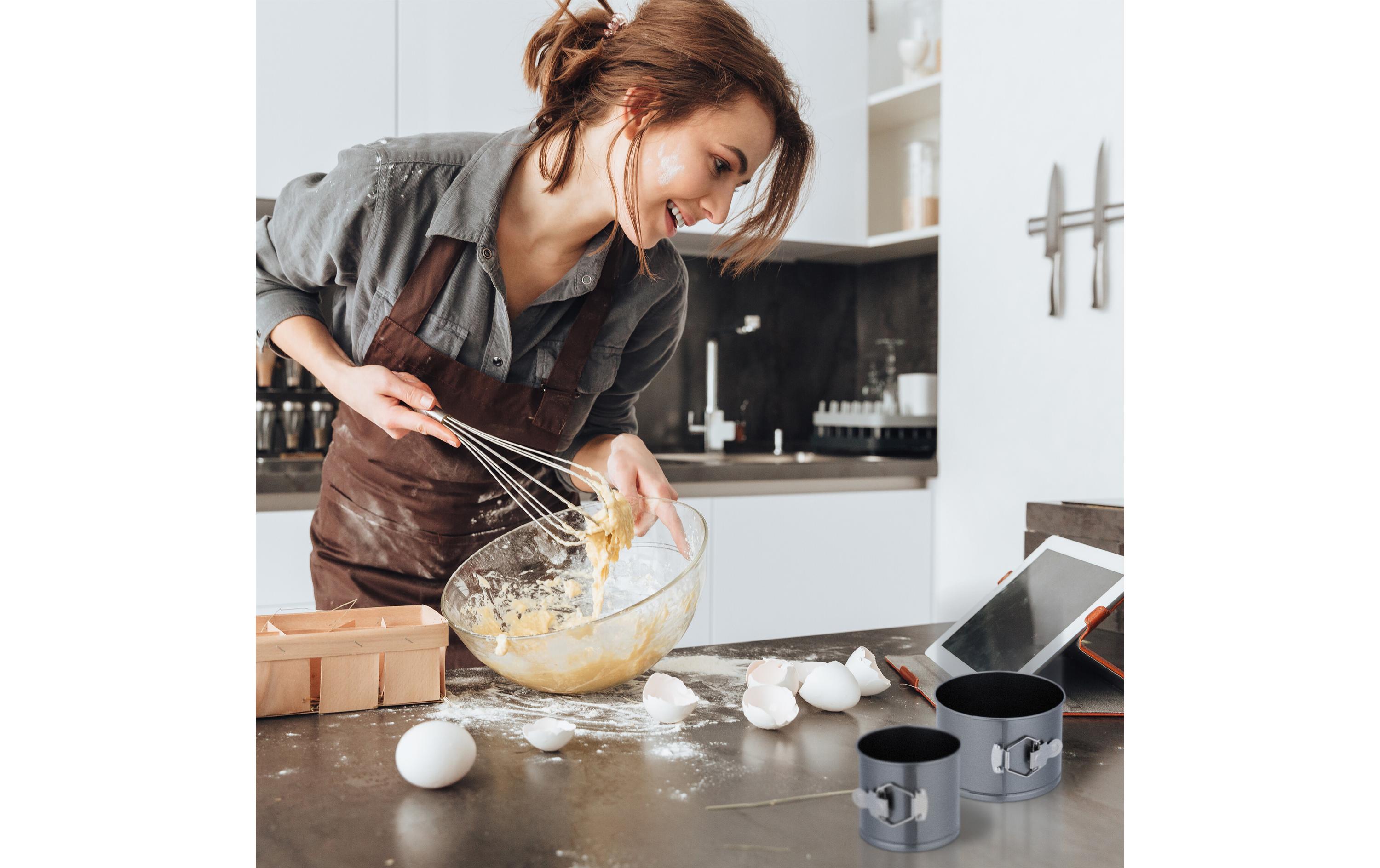 relaxdays Springform 12 cm/14 cm/16 cm/18 cm, Anthrazit