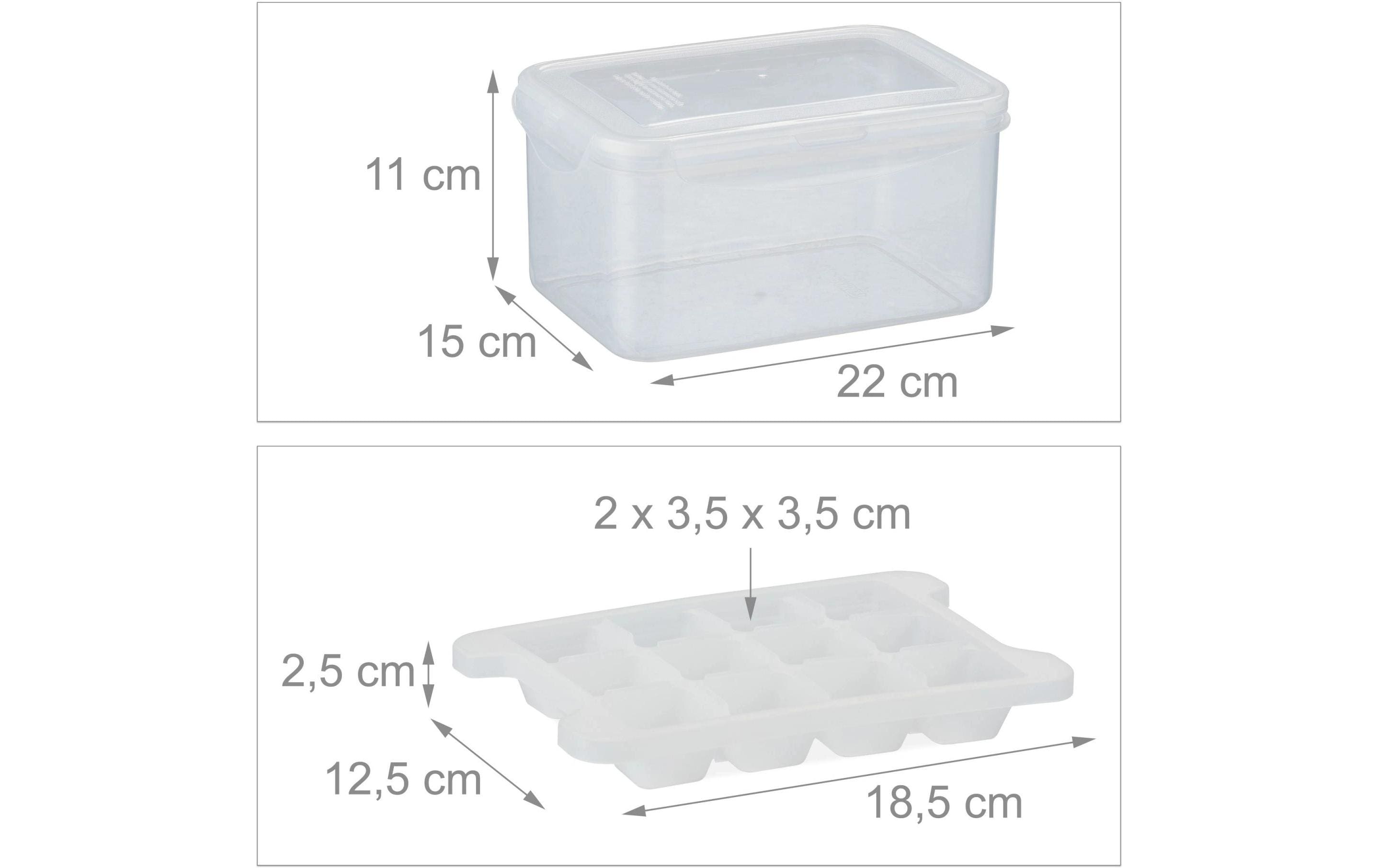 relaxdays Eiswürfelform Transparent/Weiss
