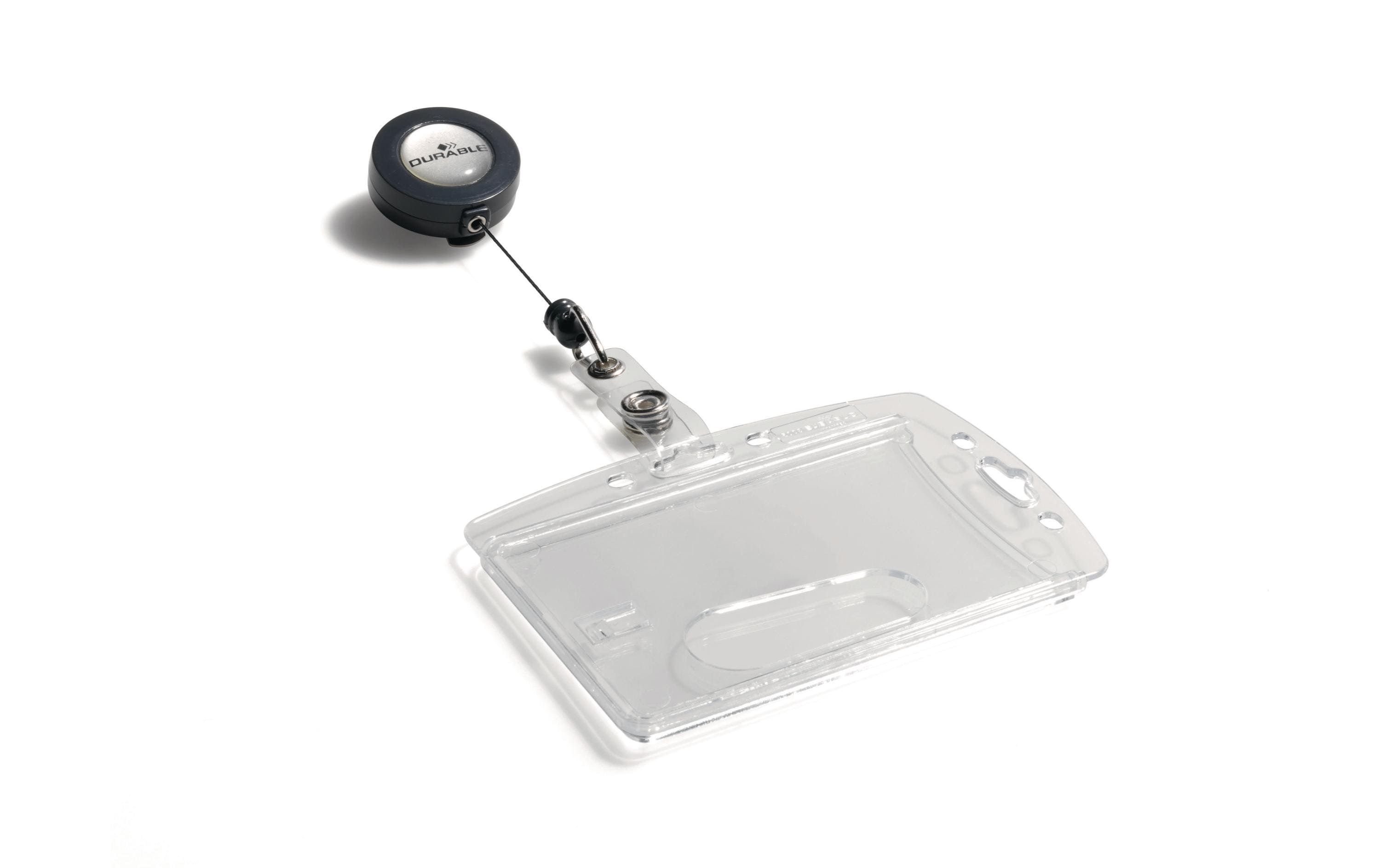 DURABLE Ausweishalter Hartbox mit Jojo für 1 Ausweis, 10 Stück DURABLE Ausweishalter Hartbox mit Jojo für 1 Ausweis, 10 Stück