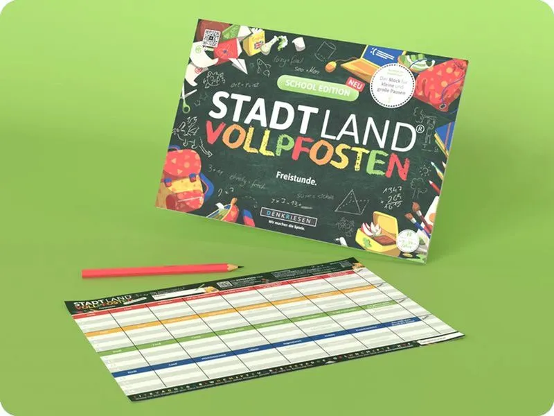 Denkriesen Stadt Land Vollpfosten A4 Block School Edition -DE-
