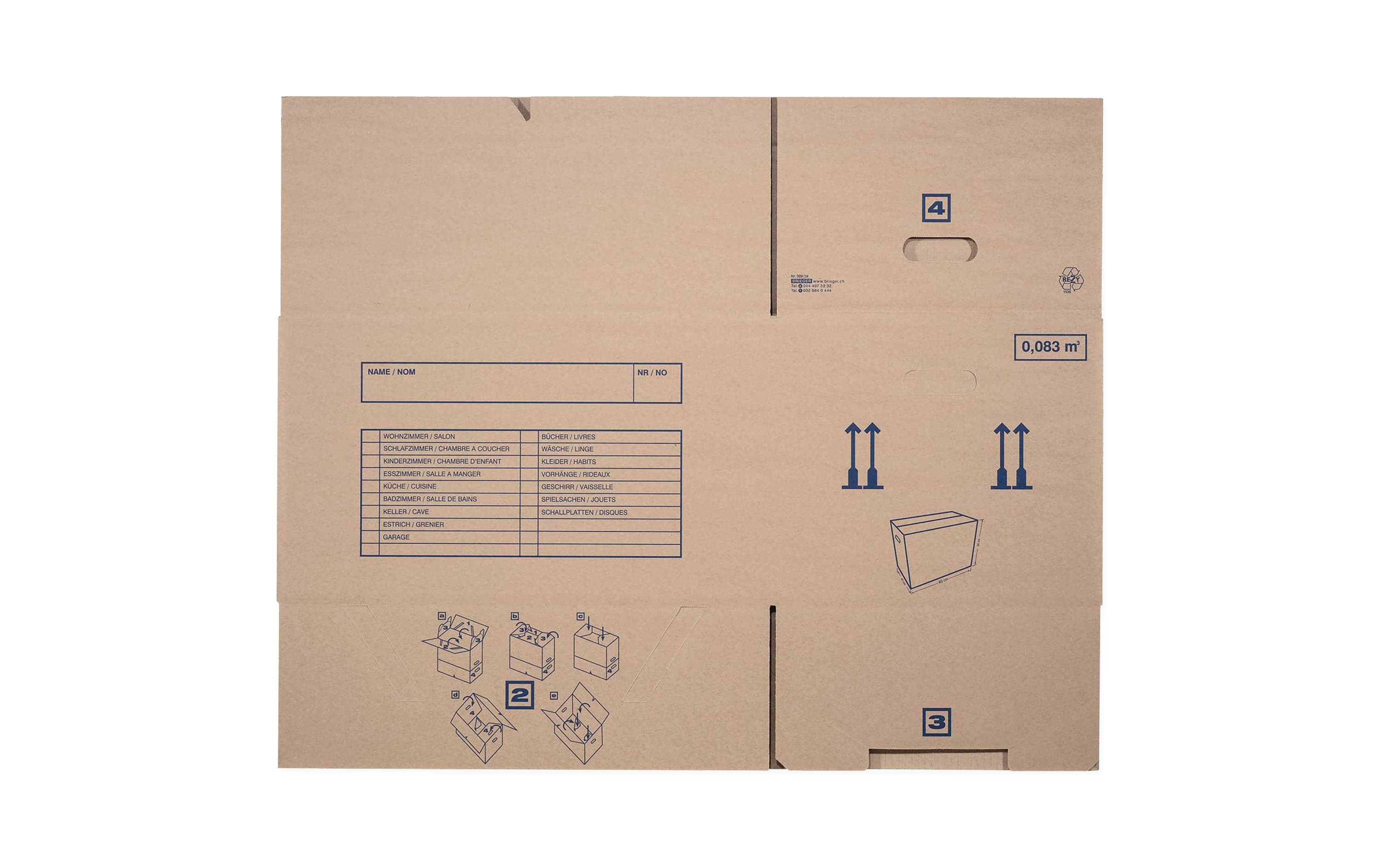 Brieger Umzugsbox 57 x 39 x 34 cm, Braun 1 Stück Brieger Umzugsbox 57 x 39 x 34 cm, Braun 1 Stück