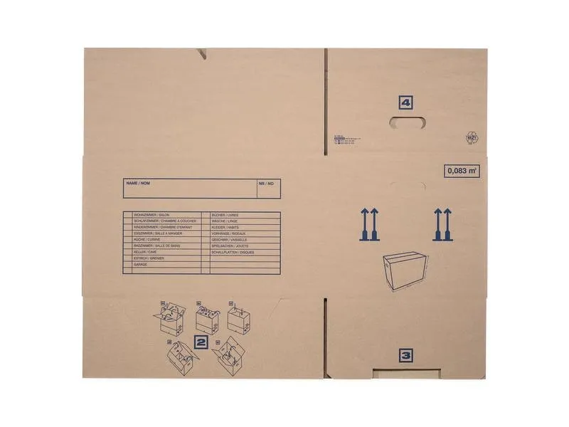 Brieger Umzugsbox 57 x 39 x 34 cm, Braun 1 Stück
