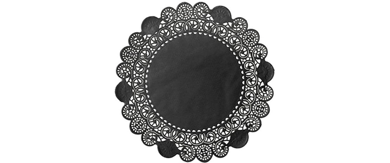 Duni Tortenspitzen rund 30 cm, 250 Stück, Schwarz Duni Tortenspitzen rund 30 cm, 250 Stück, Schwarz