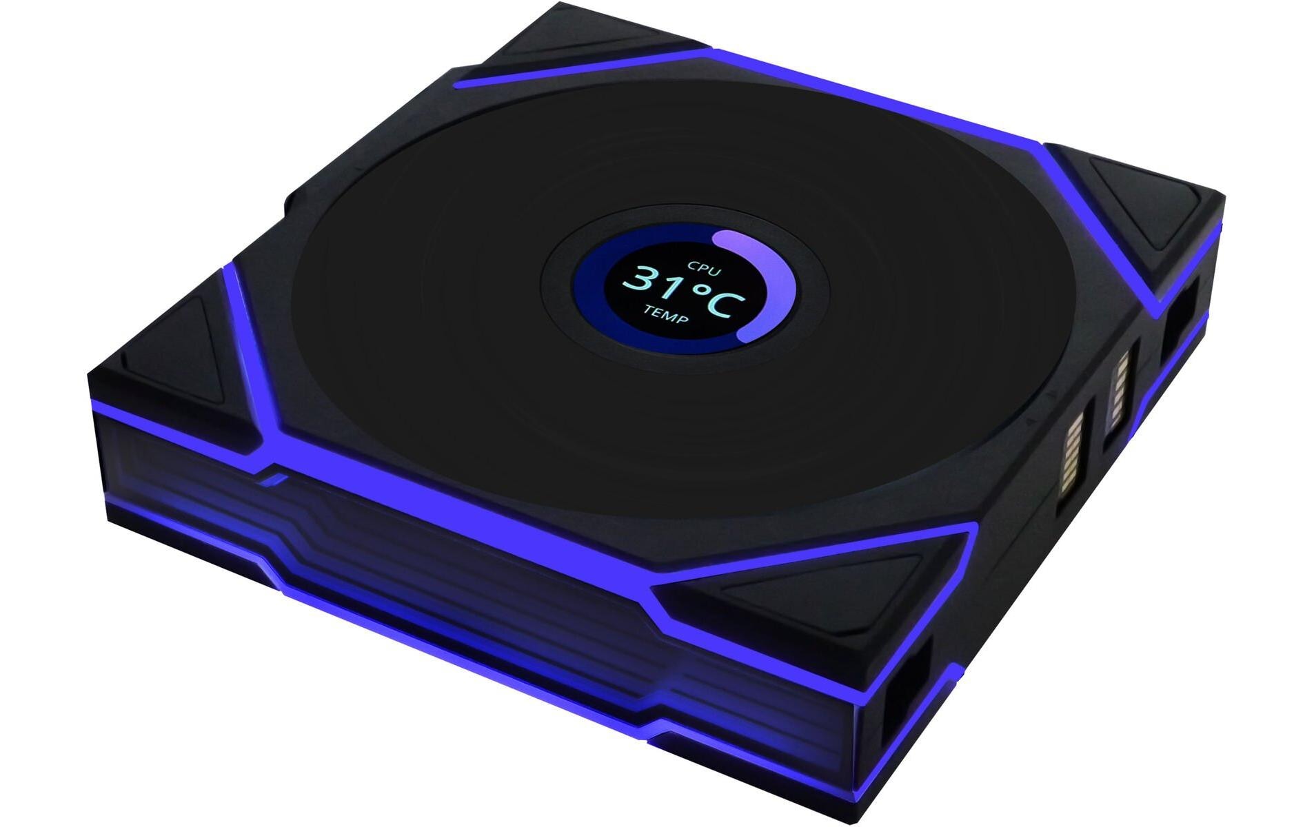 Lian Li PC-Lüfter Uni Fan TL LCD Reverse Blade Schwarz