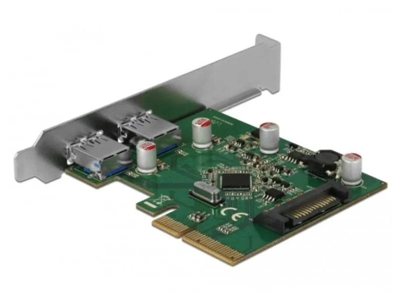 Delock PCI-Express-Karte USB 3.1 Gen2 - 2x USB-Typ-A Delock PCI-Express-Karte USB 3.1 Gen2 - 2x USB-Typ-A