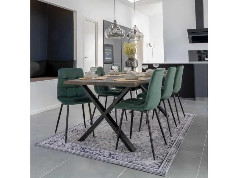 House Nordic Stuhl Middelfart 2 Stück, 86 x 55 cm, Grün/Schwarz House Nordic Stuhl Middelfart 2 Stück, 86 x 55 cm, Grün/Schwarz