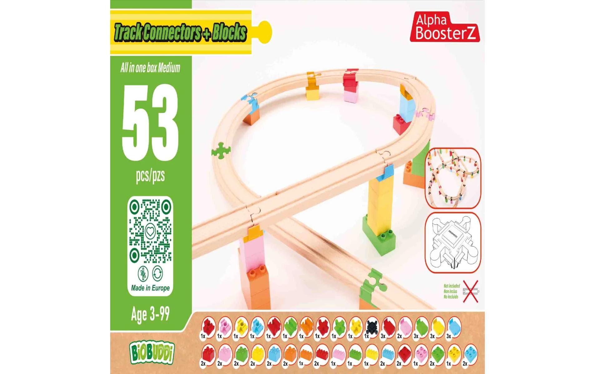 AlphaBoosterz TrackConnectors + Blocks – all in one Block Box M AlphaBoosterz TrackConnectors + Blocks – all in one Block Box M