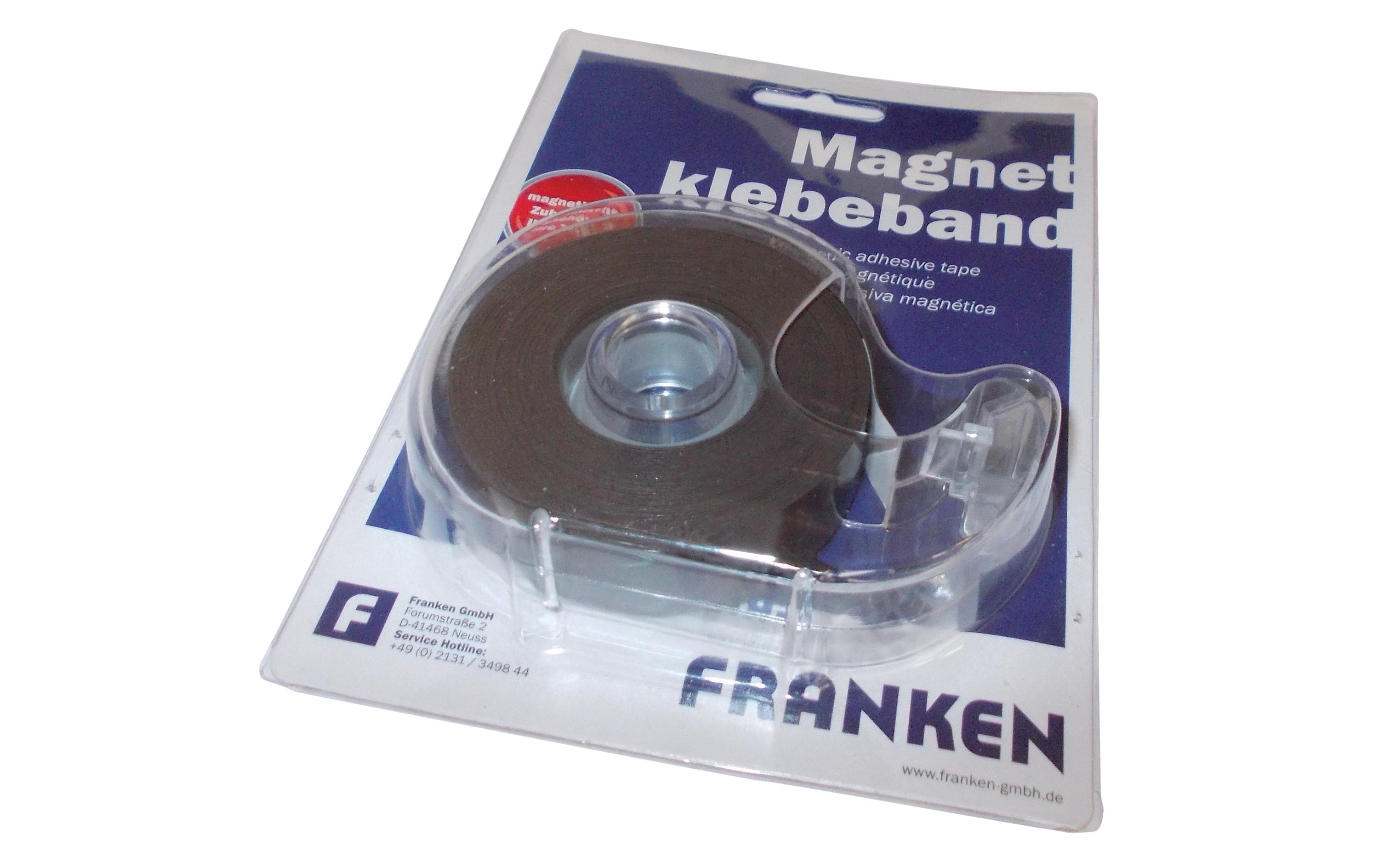 Franken Magnetband Lagerschild 19 mm x 8 m, Schwarz