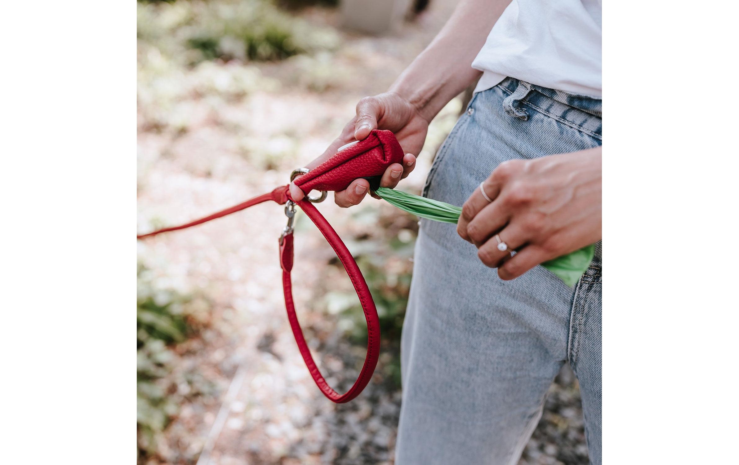 Hunter Verstellbare Führleine Round & Soft Love, 0.6/200, Rot