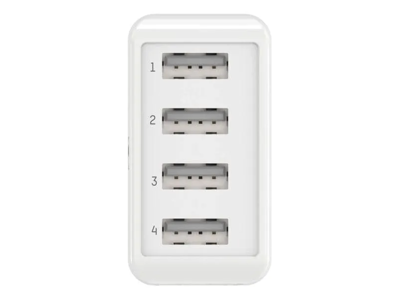 Ansmann USB-Wandladegerät Home Charger HC430, 4x USB, 30 W, Weiss